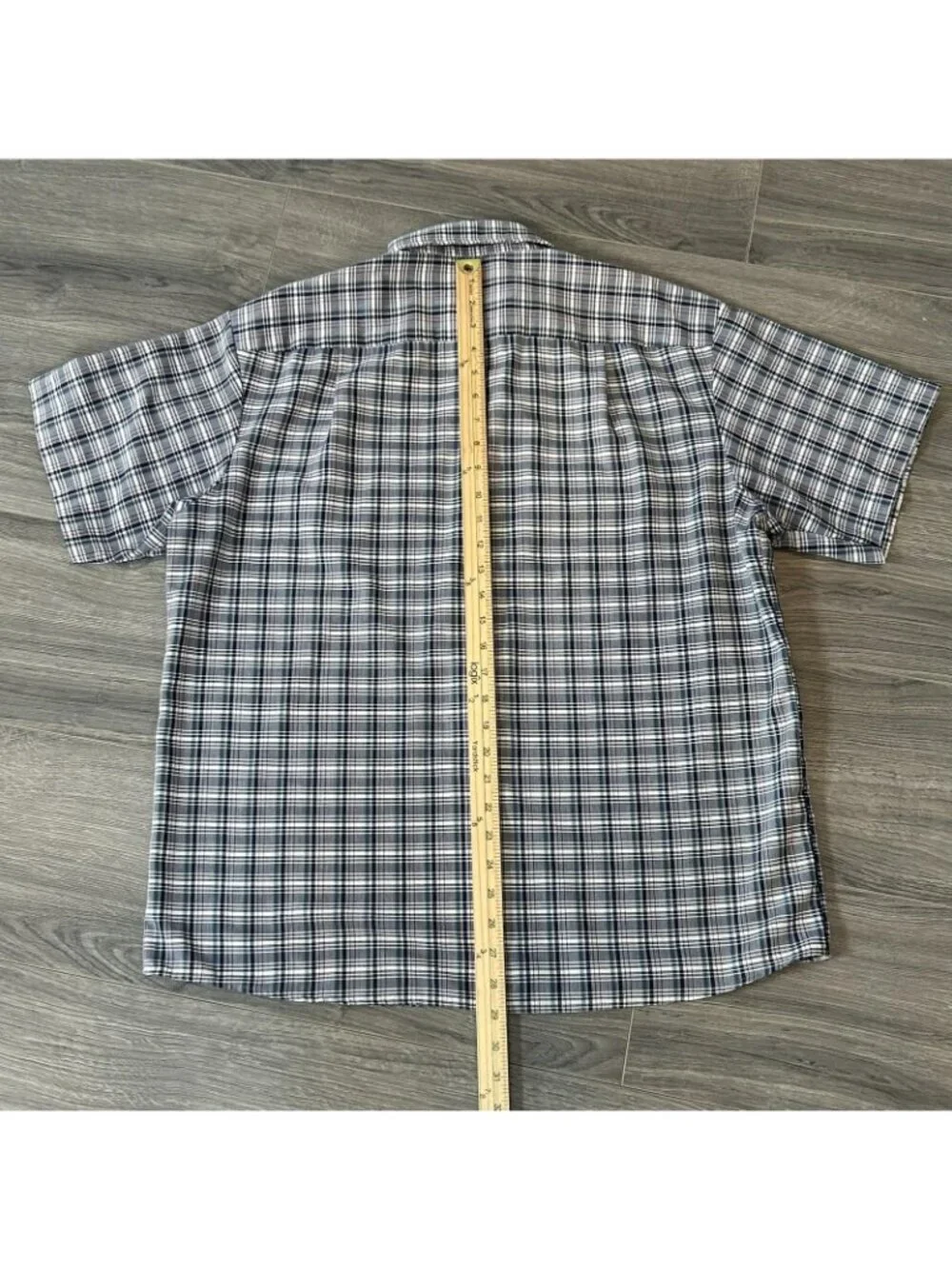 Vintage Big Mac Shirt Mens Large Blue Plaid JCPenney Lightweight Workwear 70s